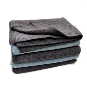 Custom 40*40cm Car Drying Glass Wash Microfiber Towel Microfiber Car Cleaning Cloth Waffle Weave Car Washing Towel