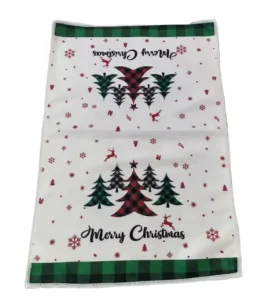 Custom 45*66cm Christmas Kitchen Towels Printed Microfiber Kitchen Towels Quick Dry Absorbent Dish Cloths Cleaning Rags