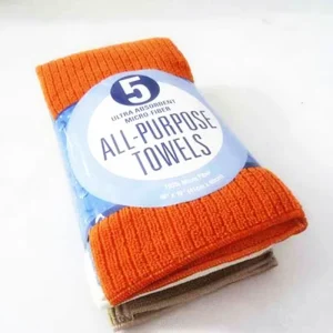 Custom 5 Pack 16”X19” All Purpose 100% Polyester Microfiber Knitted Quick Dry Kitchen Towels