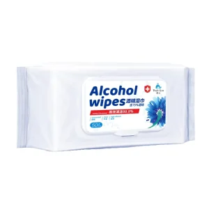 Custom 50 Piece Packaging 75% Alcohol Wet Wipes Disinfection Hand Sanitizing Wipes for Skin Care Cleansing