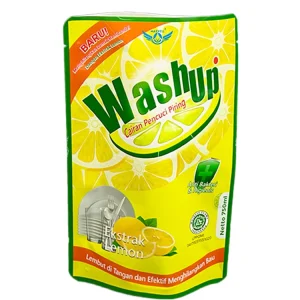 Custom 750ml 1L Aerosol Dishwashing Liquid Shampoo Stand up Pouch Packaging Refillable Sachet for Chemical Use