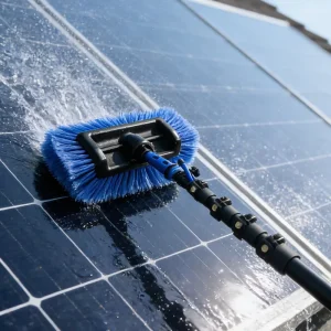 Custom Aluminum Carbon Fiber Telescopic Cleaning Tools for Window Solar Cleaning Soft Water Brush
