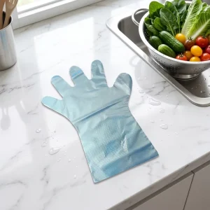 Custom Biodegradable Disposable PE Gloves Waterproof Heat Resistant Food Grade Safe for Household Cooking Food Handling