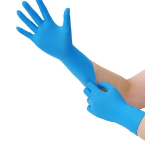 Custom Box 3.5 Mil Powder-free 100% Nitrile Household Gloves Dark Blue Disposable Gloves