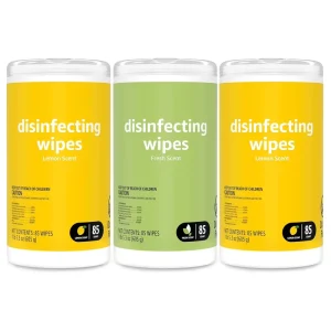Custom Brand Multi Surface Sanitizing Wipes Household Disinfecting Cleaning Wet Wipes Canister Lemon Fresh Scent Cleansing Wipes