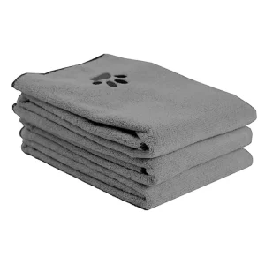 Custom Cartoon Logo Bath Pet Towel Washable Quick Dry Absorbent Embroidered Print Microfiber Towel