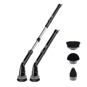 Custom Clean Electric Shower Cleaner Brush with Long Handle 360 Cordless Bathroom Cleaning Brush