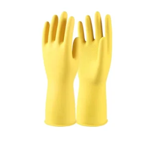Custom Color Pure Natural Rubber Latex Household Cleaning Kitchen Gloves for Dishwashing