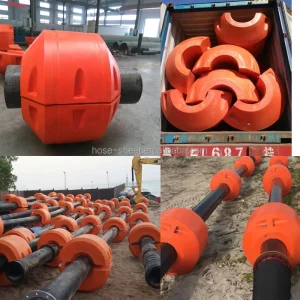 Custom Cut Orange HDPE Dredging Pipe Floater Rotational Molding Plastic Product for Dredge Processing