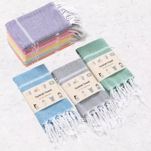 Custom Design Absorbent Cotton Woven Kitchen Towels Set Multi-Purpose Dish Tea Bar Linen Drying Hand Towels Quick-Dry