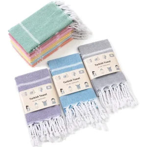 Custom Design Cotton Woven Absorbent Kitchen Dish Tea Bar Towels Set Multi Purpose Linen Drying Hand Towels