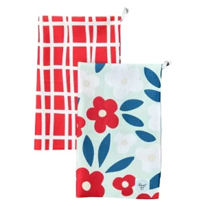 Custom Design Digital Printed Woven Antimicrobial Quick-Dry Eco Friendly Microfiber Waffle Kitchen Tea Towel