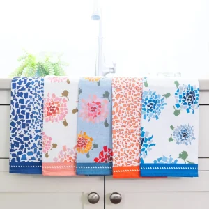 Custom Design Digital Printing Linen Cotton Kitchen Dish Tea Towel