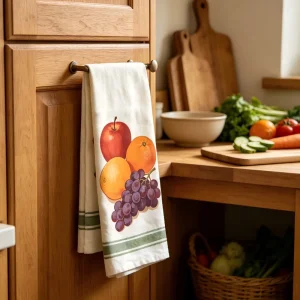 Custom Design Plain Weave Cotton Tea Kitchen Towel Reusable Quick Dry Cleaning Flat Woven Kitchen Tea Dish Towel