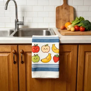 Custom Design Plain Weave Cotton Tea Kitchen Towel Reusable Quick Dry Cleaning Flat Woven Kitchen Tea Dish Towel