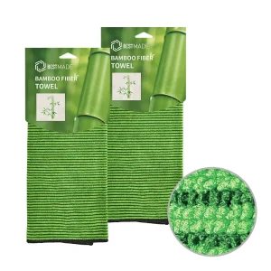 Custom Design Thick Bamboo Fiber Microfiber Cleaning Cloth Kitchen Towels for Wiping Dishes