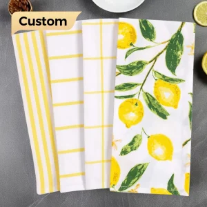 Custom Design Ultra Absorbent Fast Dry Professional Grade Kitchen Towels for Daily Cooking Needs Eco Friendly Premium Tea Towel