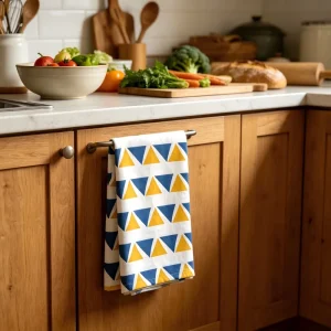 Custom Design Weave Microfiber Kitchen Towel Reusable Quick Dry Cleaning Dish Cloth Waffle Kitchen Tea Dish Towel