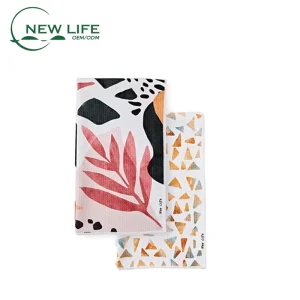 Custom Digital Printed Waffle Kitchen Towel Microfiber Water Absorbent Cleaning Dish Cloth Tea Towel