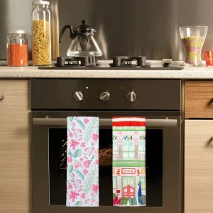 Custom Digital Printing Waffle Kitchen Tea Towels Highly Absorbent Dishcloth Towel for Kitchen Cleaning