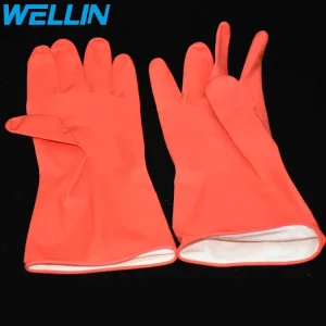 Custom Dishwashing Gloves Red Latex Household Cleaning Gloves