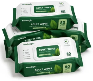 Custom Disposable Body Outdoor Adult Care Incontinence Cleansing Bath Flushable Full Biodegradable 80cts Wipes