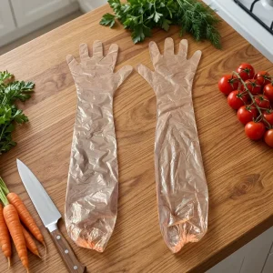 Custom Disposable PE Gloves Eco Friendly Waterproof Heat Resistant for Kitchen Food Handling and Cleaning Supplies