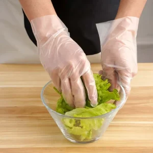 Custom Disposable Transparent Thermoplastic Elastomer Gloves Disposable Waterproof TPE Gloves for Household
