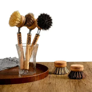 Custom Eco Bamboo Cleaning Brush for Gentle Scrubbing in the Kitchen