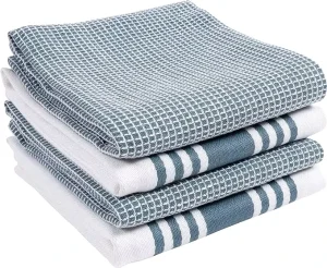 Custom Eco Friendly 100% Cotton Super Absorbent Sustainable High Quality Yarn dyed Kitchen Cloths Tea Towel