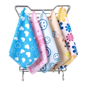Custom Full Color Printed Square Warp Knitted Eco Friendly Kitchen Hand Towel Microfiber Tea & Dish Towel