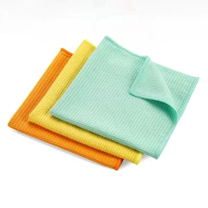 Custom High Quality Microfiber Cleaning Cloth Waffle Weave Kitchen Dish Towels for Car Detailing and Home Kitchen