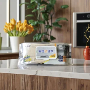 Custom Household Kitchen Multi Functional Oil and Dirt Surface Cleaning Wet Wipes Cleansing Wipes