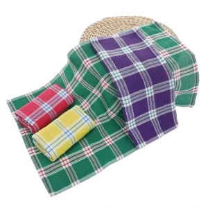 Custom Kitchen Towels with New Logo Ready Goods for Adults Checkered Pattern