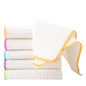 Custom Logo 30*30 Hand Towels Dish Cloth Highly Absorbent Cleaning Drying Dishes Tea Towel Soft Bamboo Reusable Kitchen Towel