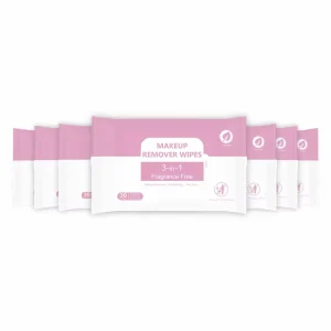 Custom Logo 30 Pcs 100% Plant-Based Fragrance-Free 3-in-1 Makeup Remover Wipes Face Wipes for Women Adults