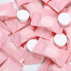 Custom Logo BOPP & PE Plastic Vacuum Sealed Pouch Side Gusset Bag for Handkerchief Paper Wet Wipes with Hole