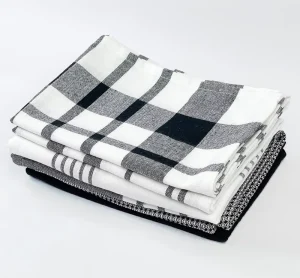 Custom Logo Eco-Friendly 100% Cotton Quick-Dry Breathable Water Absorbent Woven Kitchen Towel Set for Home Use