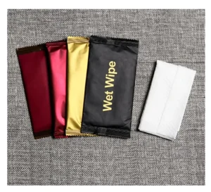 Custom Logo Hand Mouth Cleaning Wet Wipe Mini Single Piece Disposable Nonwoven Advertising Restaurant Cleansing Wet Tissue Wipes