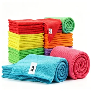 Custom Logo High Quality Microfiber Multi Functional Cleaning Towel Auto Detailing Car Wash Microfiber Cloth Warp Knitted Cloth