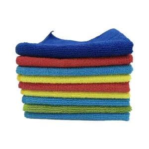 Custom Logo Microfiber Cleaning Towel 300 Gsm Polyester Polyamide Lint Free Multipurpose Kitchen Glass Dish Cleaning Cloth