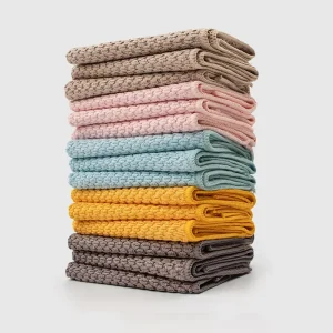 Custom Logo Microfiber Cleaning Towel Super Absorbent Quick Dry Dish Cloth Lint Free Kitchen Cloth for Household Dishwashing