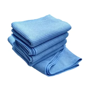 Custom Logo Microfiber Waffle Weave Kitchen Towels Soft Highly Absorbent Lint Free Dish Cloths for Drying Clean Dish Towel