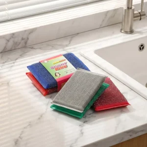 Custom Logo Multi purpose Non scratch Kitchen Dish Cleaning Scrub Scouring Sponges
