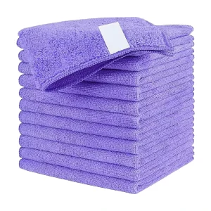 Custom Logo Printed Eco-Friendly Microfiber Dish Cloth Towel Disposable Washable Kitchen Cleaning Sustainable Woven Quick-Dry