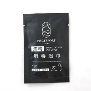 Custom Logo Single Piece Biodegradable Wet Wipes Non Woven Fabric for Surface Cleaning Single Pack Cleansing Wipes