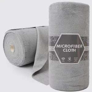 Custom Logo Tear Away Microfiber Towel Roll Supplier Packaging Home Kitchen Reusable Cleaning Cloth Rolls