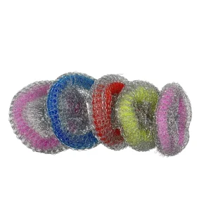 Custom Metal Pot Scrubber Kitchen Sponge Scouring Pads Galvanized Wire Scrubber Cleaning Ball Kitchen Scouring Pads