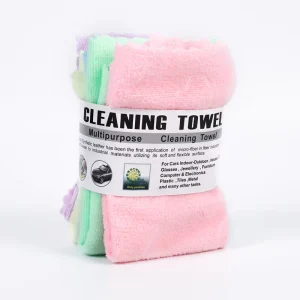 Custom Microfiber Cleaning Cloth Colorful Soft Heavy Duty Washing Cloths for Kitchen Free Sample