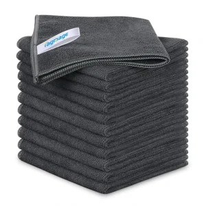 Custom Microfiber Cleaning Cloth Rags Car Absorbent Window Cleaning Cloth Towel 300gsm Reusable Micro Fiber Kitchen Towels